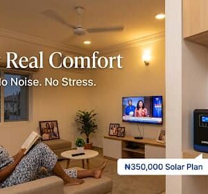 Complete Solar System Comfort Plan – 1KVA Inverter + 100Ah Battery + 250W Panel (Home & Small Business Power Solution Nigeria)